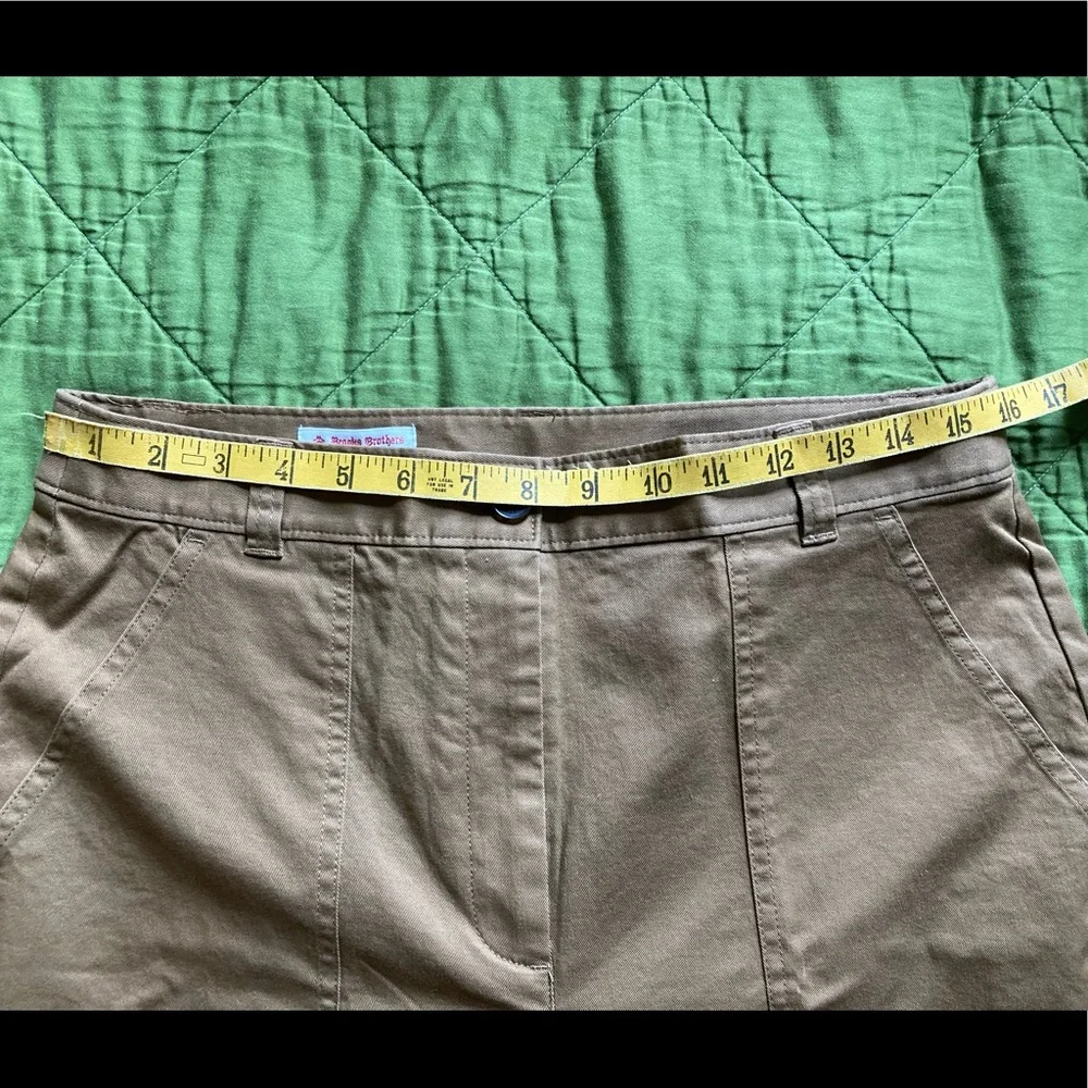 Brooks Brothers Stretch Cotton Twill Cropped Wide-Leg Pants - Picture 5 of 10